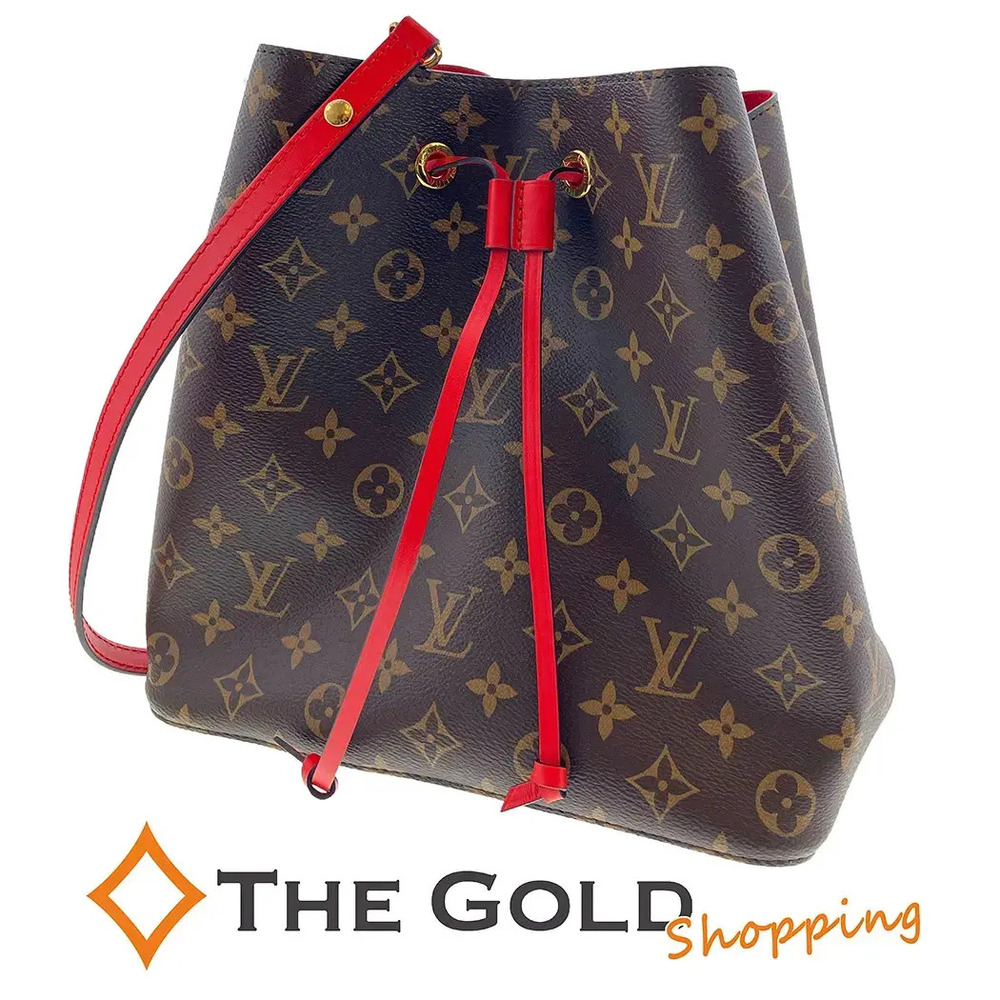 Louis Vuitton NeoNoe Monogram Canvas Crossbody Bag Coquelicot Red